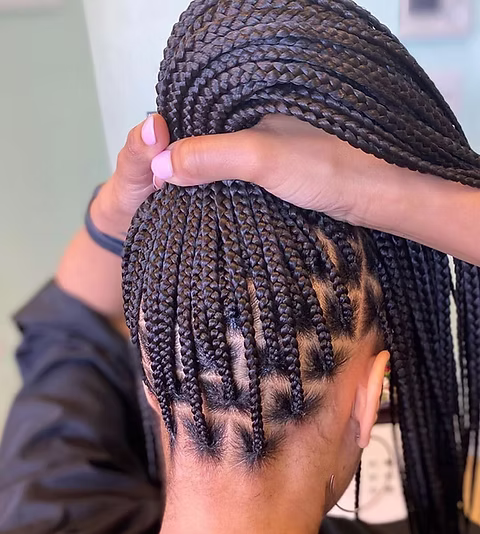 Box Braids styled at KP Professional Hair Braiding